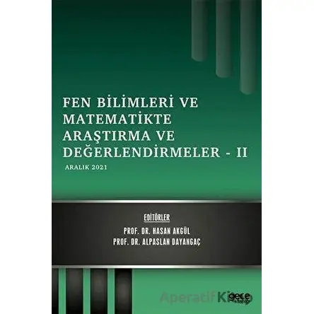 Fen Bilimleri ve Matematikte Araştırma ve Değerlendirmeler 2 - Hasan Akgül - Gece Kitaplığı