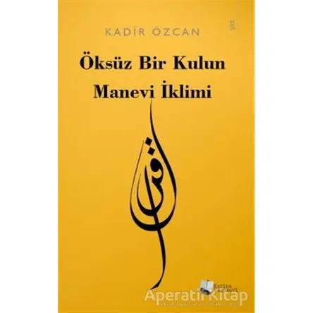Öksüz Bir Kulun Manevi İklimi - Kadir Özcan - Karina Yayınevi