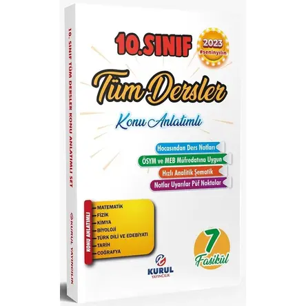 Kurul 10.Sınıf Tüm Dersler Konu Anlatımlı Set