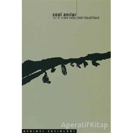 Cool Anılar 3-4 (1990-2000) - Jean Baudrillard - Ayrıntı Yayınları