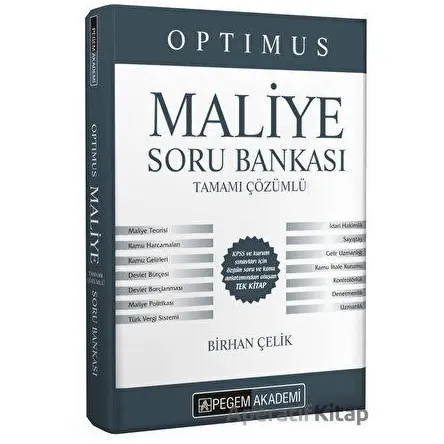 2022 KPSS A Grubu Optimus Maliye Tamamı Çözümlü Soru Bankası