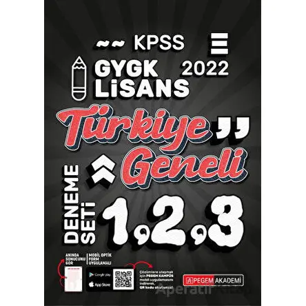 2022 KPSS Genel Yetenek Genel Kültür 1-2-3 (3lü Deneme) - Kolektif - Pegem Akademi Yayıncılık