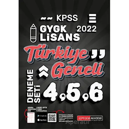 2022 KPSS Genel Yetenek Genel Kültür 4-5-6 (3lü Deneme) - Kolektif - Pegem Akademi Yayıncılık