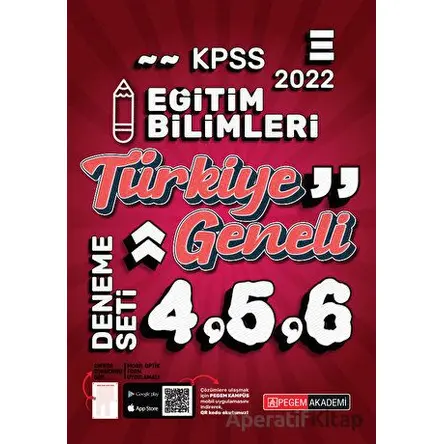 2022 KPSS Eğitim Bilimleri 4-5-6 (3lü Deneme) - Kolektif - Pegem Akademi Yayıncılık