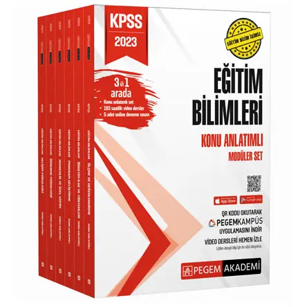 Pegem Akademi 2023 KPSS Eğitim Bilimleri Konu Anlatımlı Modüler Set - 6 Kitap + En Güncel Video
