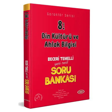 Data 8. Sınıf Din Kültürü ve Ahlak Bilgisi Beceri Temelli Soru Bankası (Garantör Serisi)
