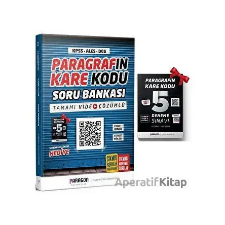 2022 Paragrafın KareKodu KPSS-ALES-DGS Tamamı Video Çözümlü Soru Bankası+ 5 Deneme Hediye