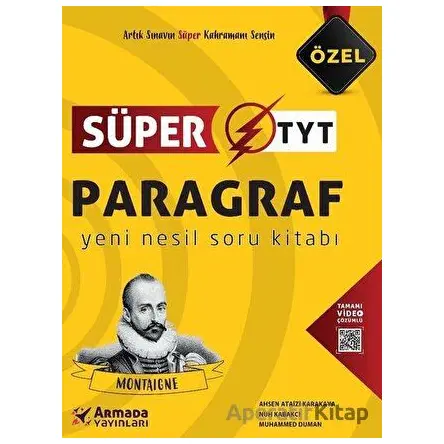 Armada YKS TYT Paragraf Süper Soru Kitabı - Ahsen Ataizi Karakaya - Armada Yayınları