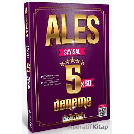 ALES Tamamı Çözümlü Sayısal 5x50 Deneme - Kolektif - Panem Yayınları