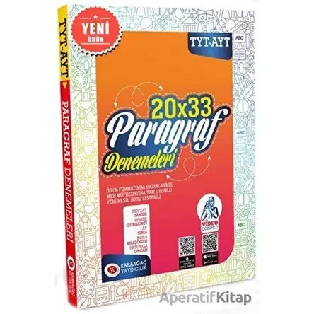 TYT AYT Paragraf 20x33 Deneme - Kolektif - Karaağaç Yayıncılık