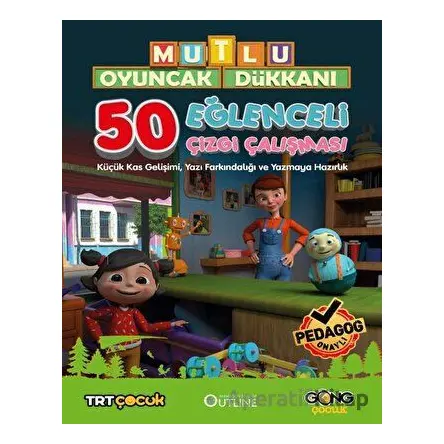 Mutlu Oyuncak Dükkanı - 50 Eğlenceli Çizgi Çalışması - Kolektif - Gong Çocuk