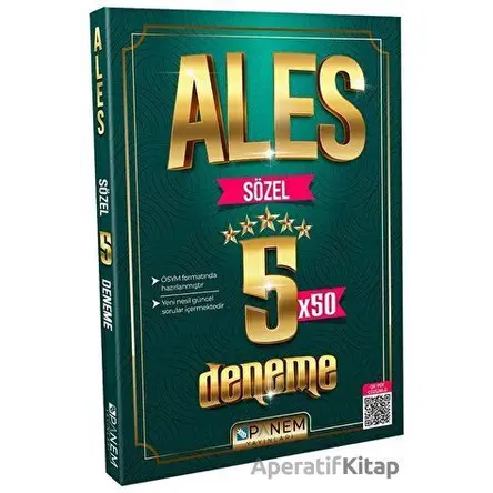 ALES Sözel Yetenek 5 Deneme Çözümlü - Kolektif - Panem Yayınları