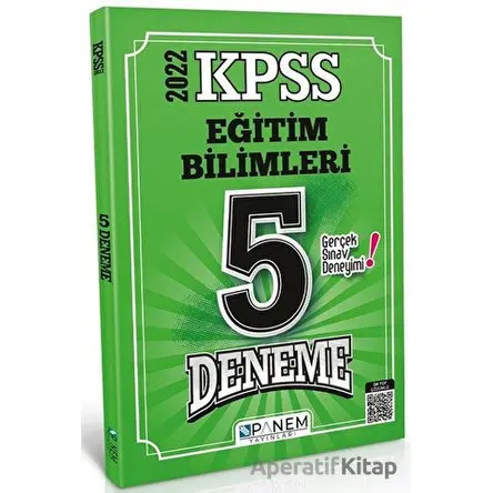 2022 Tamamı Çözümlü KPSS Eğitim Bilimleri 5 Deneme - Kolektif - Panem Yayınları