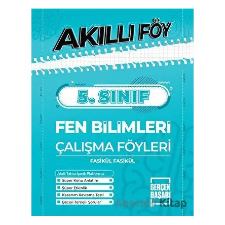 5. Sınıf Akıllı Föy Fen Bilimleri Çalışma Föyleri - Emin Durakcıgil - Gerçek Başarı Yayınları
