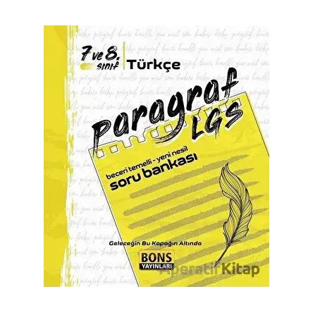 LGS 8. Sınıf Bons Paragraf Soru Bankası - Kolektif - Bons Yayınları