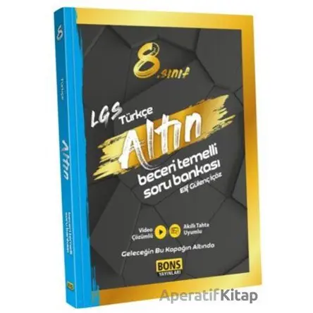 8. Sınıf ALTIN Türkçe Soru Bankası - Kolektif - Bons Yayınları