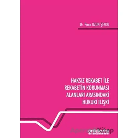 Haksız Rekabet ile Rekabetin Korunması Alanları Arasındaki Hukuki İlişki