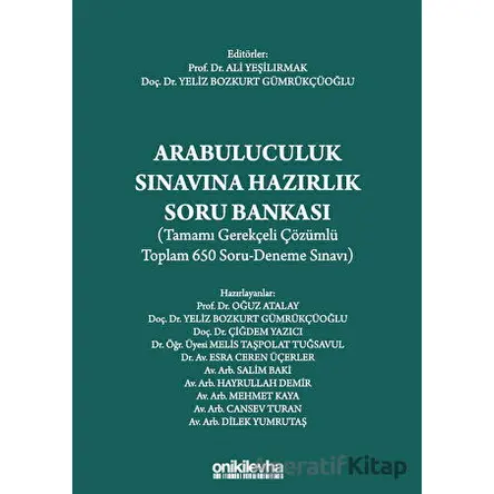 Arabuluculuk Sınavına Hazırlık Soru Bankası - Kolektif - On İki Levha Yayınları