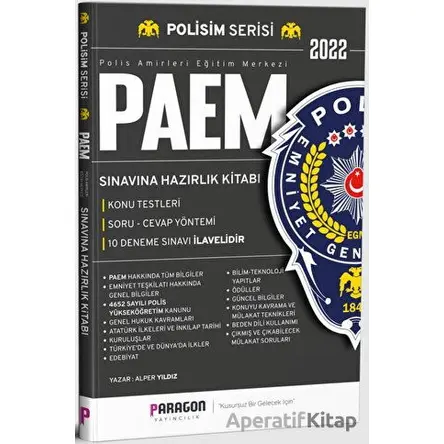 2022 Polisim Serisi PAEM Sınavına Hazırlık ve Mülakat Kitabı - Alper Yıldız - Paragon Yayıncılık