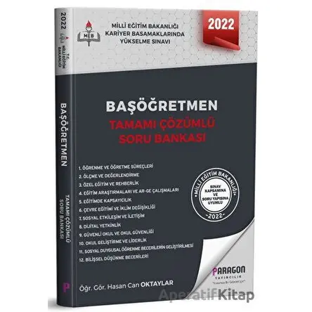 2022 Başöğretmen Tamamı Çözümlü Soru Bankası - Hasan Can Oktaylar - Paragon Yayıncılık