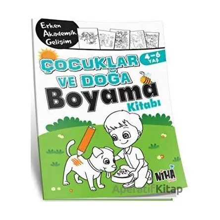 EAG Çocuklar ve Doğa Boyama Kitabı 4-6 Yaş - Kolektif - Niha Çocuk
