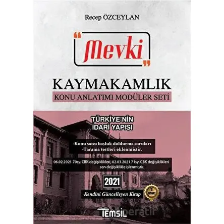 2021 Mevki Kaymakamlık Konu Anlatımı Modüler Seti - Türkiyenin İdari Yapısı