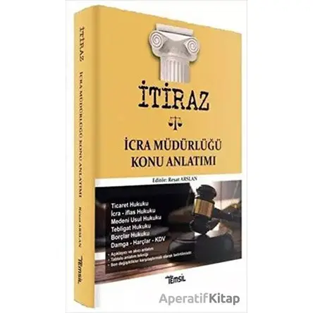 İtiraz İcra Müdürlüğü Konu Anlatımı - Reşat Arslan - Temsil Kitap