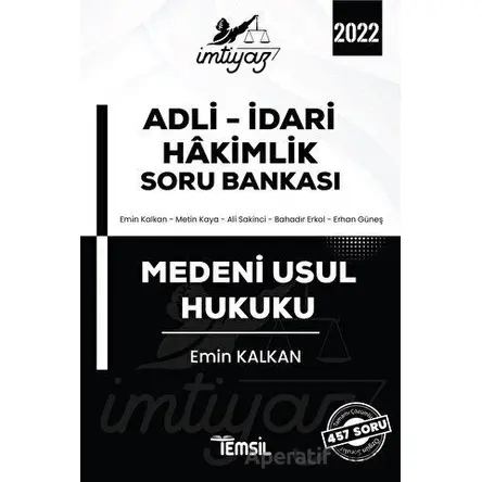 İmtiyaz Medeni Usul Hukuku Adli Hakimlik Soru Bankası - Emin Kalkan - Temsil Kitap
