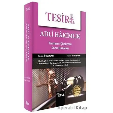 Tesir Adli Hakimlik Tamamı Çözümlü Soru Bankası - Recep Özceylan - Temsil Kitap
