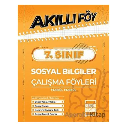 7. Sınıf Sosyal Bilgiler Akıllı Föy - Kolektif - Gerçek Başarı Yayınları