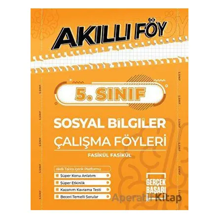 5. Sınıf Sosyal Bilgiler Akıllı Föy - Kolektif - Gerçek Başarı Yayınları
