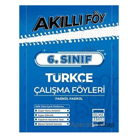 6. Sınıf Türkçe Akıllı Föy - Kolektif - Gerçek Başarı Yayınları