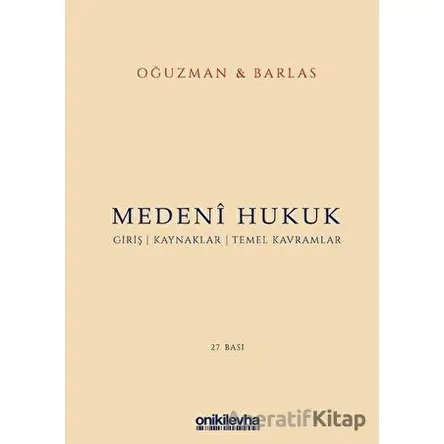 Medeni Hukuk - Nami Barlas - On İki Levha Yayınları