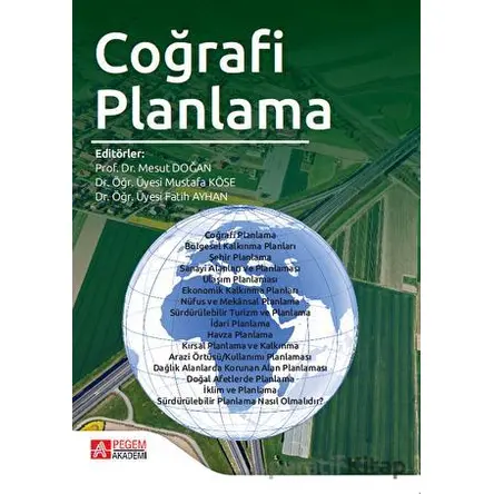 Coğrafi Planlama - Kolektif - Pegem Akademi Yayıncılık