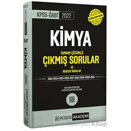 2022 KPSS ÖABT Kimya Öğretmenliği Çıkmış Sorular - Kolektif - Pegem Akademi Yayıncılık