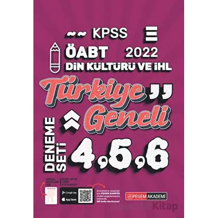 2022 KPSS ÖABT Din Kültürü ve Ahlak Bilgisi 4-5-6 (3lü Deneme) - Kolektif - Pegem Akademi Yayıncılık