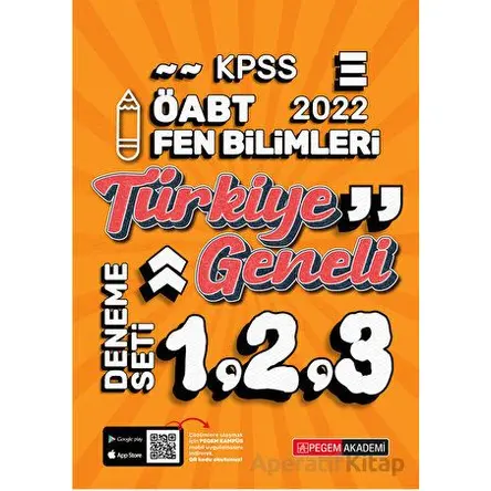 2022 KPSS ÖABT Fen Bilimleri 1-2-3 (3lü Deneme) - Kolektif - Pegem Akademi Yayıncılık