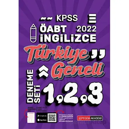 2022 KPSS ÖABT İngilizce 1-2-3 (3lü Deneme) - Kolektif - Pegem Akademi Yayıncılık