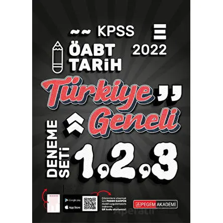 2022 KPSS ÖABT Tarih 1-2-3 (3lü Deneme) - Kolektif - Pegem Akademi Yayıncılık