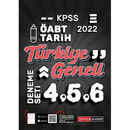 2022 KPSS ÖABT Tarih 4-5-6 (3lü Deneme) - Kolektif - Pegem Akademi Yayıncılık
