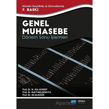 Genel Muhasebe - N. Ata Atabey - Atlas Kitabevi Tıp Kitapları