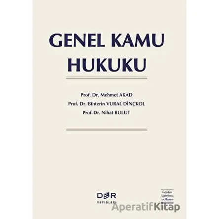 Genel Kamu Hukuku - Nihat Bulut - Der Yayınları