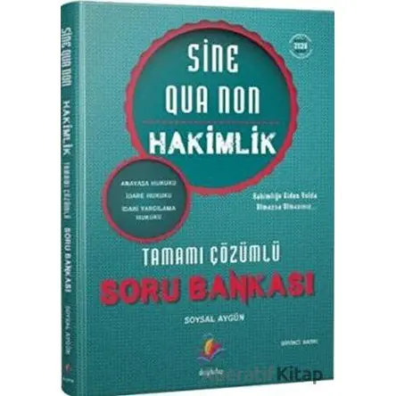 2022 Sine Qua Non Hakimlik Tamamı Çözümlü Soru Bankası - Soysal Aygün - Dizgi Kitap