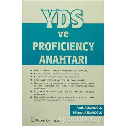 YDS ve Proficiency Anahtarı - Vedi Aşkaroğlu - Palme Yayıncılık