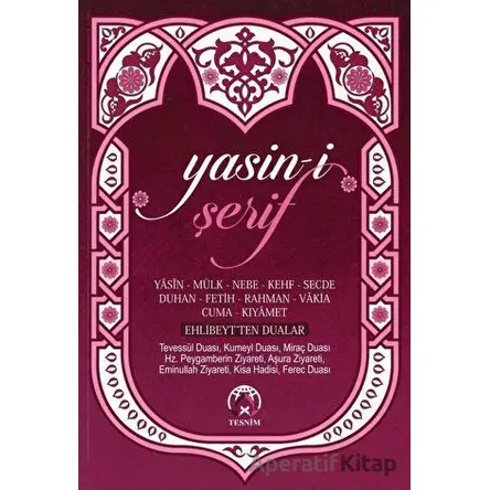 Yasin-i Şerif - Hafız Boy - Kolektif - Tesnim Yayınları