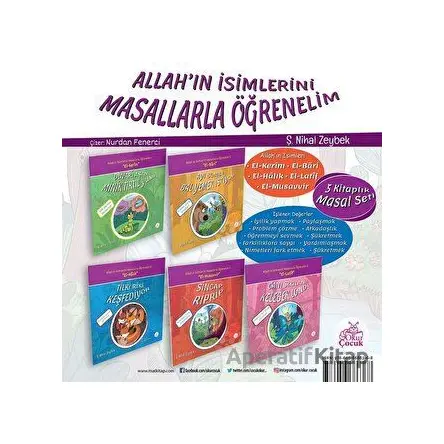 Allahın İsimlerini Masallarla Öğrenelim Seti (5 Kitap Takım) - Şerife Nihal Zeybek - Okur Çocuk