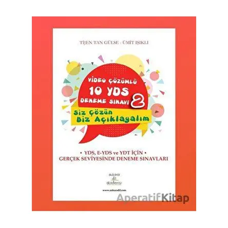 Video Çözümlü 10 YDS Deneme Sınavı - 2 - Tijen Tan Gülse - Ankara Dil Akademisi