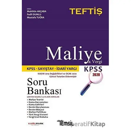 Maliye ve Vergi Hukuku Soru Bankası - Mustafa Tuğra - Temsil Kitap