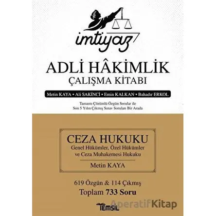 İmtiyaz - Adli Hakimlik Çalışma Kitabı - Bahadır Erkol - Temsil Kitap