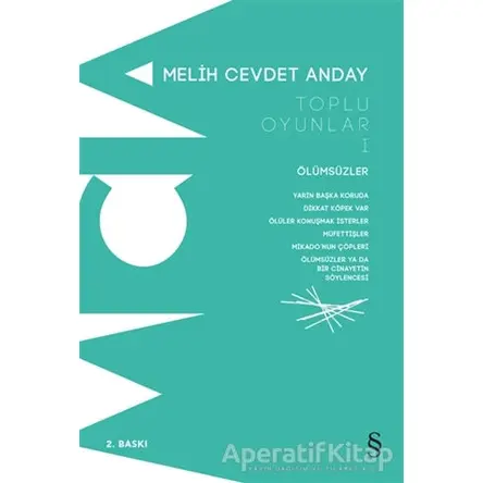 Toplu Oyunlar 1: Ölümsüzler - Melih Cevdet Anday - Everest Yayınları